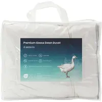 vidaXL Ensemble de couettes en duvet de canard, 90% duvet, modèle FULDA, 2 pièces, 152 x 203 cm, blanc