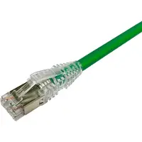 AMP NETCONNECT Patchkabel kat 6A S/FTP PiMF, laengde: 0,5 m farve: grøn med LSZH kappe