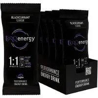 Torq 1:1 Proto Energy Drink Monodose Box Black Currant 43g 12 Units Noir