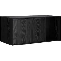 vidaXL Litière pour chat, meuble, noir, imitation chêne, 100 x 49 x 45 cm