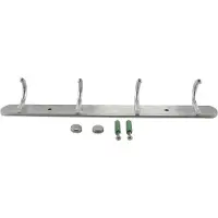 Jehiatek Alliage d'aluminium - 4 porte-manteaux - Crochet mural pour serviettes, chapeaux, manteaux et vêtements