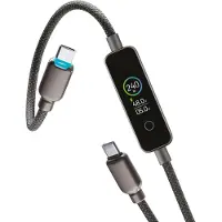 Cellularline Data Cable Powerview IQ USB Typ-C/ Typ-C (1.20 m, USB 2.0, 240 W)