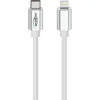 Ansmann Câble USB-C vers Lightning , 120 cm, de couleur blanche, compatible avec iPhone et iPad