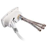 Osculati Cabine de douche New Edge, blanche, en PVC, avec tuyau de 2,5 mètres, , référence 15.257.20BU