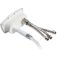 Osculati Cabine de douche New Edge, blanche, en PVC, avec tuyau de 2,5 mètres, , référence 15.257.01BU
