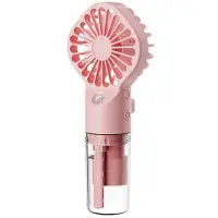 Generique Mini Ventilateur Portable avec Humidificateur 1000mAh Rose