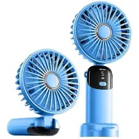 Generique Mini Ventilateur Portable avec Cordon Bleu