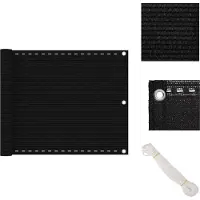 vidaXL Paravent de balcon Noir 75x600 cm HDPE - Parasols et ombrelles