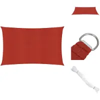 vidaXL Voile d'ombrage 160 g/m² Rouge 4x6 m HDPE - Parasols & Protection solaire