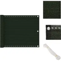 vidaXL Paravent de balcon vert foncé 75x300 cm HDPE - Parasols et ombrelles