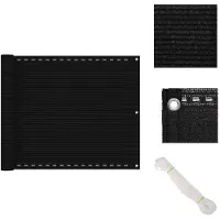 vidaXL – Pare-vue pour balcon, noir, 75 x 300 cm, en HDPE – Parasols et protections solaires