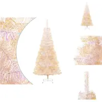 vidaXL Arbre de Noël artificiel dentelles irisées blanc 240 cm PVC - Sapins de Noël