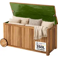 Casaria Coffre de jardin avec roues et poignée bâche intérieure