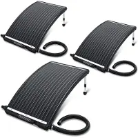 Monzana 3x Panneau de chauffage solaire 110x69x14cm pour piscine