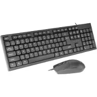 Tacens Anima ACP02PT, Câble, USB, Clavier à membrane, QWERTY, Noir, Souris incluse