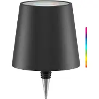 Goobay Lampe LED sans fil pour bouteilles, RGBW, noire