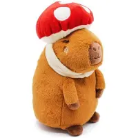 Joy toy Peluche capybara, motif champignon, 23 cm