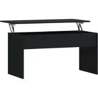 vidaXL Table basse noire 102x50,5x52,5 cm Bois composite