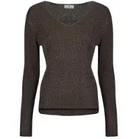 JDY Pull JDYNEW BEHAVE L/S GLITTER PULLOVER KNT femmes - Marron - EU S