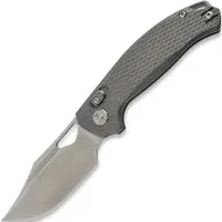 Kunwu Knives Couteau pliant Django - Satin - Titanium, Diamond Texture