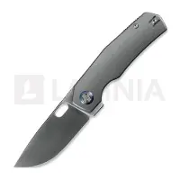 Kunwu Knives Couteau pliant Tao III - Satin - Titanium, Orange Peel Texture