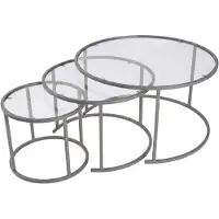 Skye Decor Ensemble de tables basses Grey-Trs-80-60-42-Nrd-Srk (42 x 42 x 35 cm)