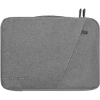 Wozinsky Sacoche pour ordinateur portable WTNP-14G 13-14 pouces avec poignée rétractable - grise (14"), Sac pour notebook, Argent, Gris