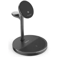 Hama Chargeur sans fil Qi2, charge rap. pr ind., station chrge 3 en 1, 15 W