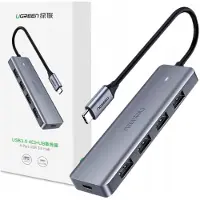 UGREEN splitter HUB USB Type C - 4x USB 3.2 Gen 1 avec port d'alimentation USB-C gris (CM219 70336)