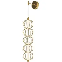 Maytoni LED Applique murale Golden Cage 17W, laiton, IP20, 3000K, 1100lm
