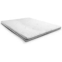 Sleezzze Surmatelas en mousse à mémoire de forme, modèle Premium, dimensions 140 x 200 cm, hauteur 8 cm, fermeté H3, avec housse antibactérienne