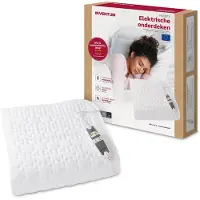 Inventum HN197V - Sous-couverture électrique - Zone séparée pour les pieds - 1 personne - 160x80 cm - Antiallergique - Antibactérien - Polaire - Blanc