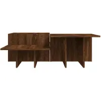 vidaXL Tables basses 2 pcs. Brun imitation chêne Matériau dérivé du bois