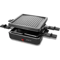 Emerio RG-120656 Raclettegrill,4 Pfannen,Grillplatte antihaft