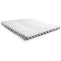 Sleezzze Surmatelas en mousse à mémoire de forme, modèle Premium, dimensions 200 x 200 cm, hauteur 8 cm, fermeté H3, avec housse antibactérienne
