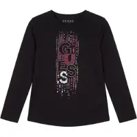 GUESS T-shirt enfant REGULAR LS T-SHIRT filles - Noir - 12 ans