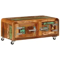 vidaXL Table basse 85x55x40 cm Vieux bois massif