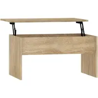 vidaXL Table basse en chêne Sonoma 80x50,5x41,5 cm Matériau dérivé du bois