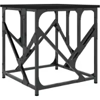 vidaXL Table basse noire 45x45x47,5 cm Bois composite