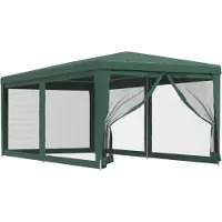 vidaXL Tente de réception avec 6 parois latérales en maille vert 3x6 m HDPE