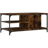 vidaXL Table basse chêne fumé 100x50x45 cm bois composite