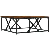 vidaXL Table basse chêne fumé 70x70x30 cm Bois composite