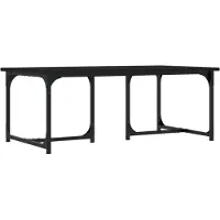 vidaXL Table basse noire 90x50x35 cm bois composite