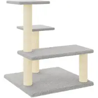 vidaXL Arbre à chat avec colonnes à griffer en sisal 61 cm Arbre à grimper Arbre de jeu pour chats