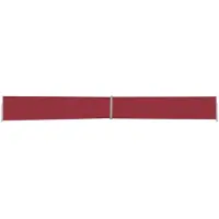 vidaXL Marquise latérale extensible 140x1200 cm rouge