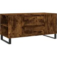 vidaXL Table basse chêne fumé 102x44,5x50 cm Bois composite