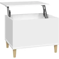 vidaXL Table basse blanche 60x44,5x45 cm Bois composite