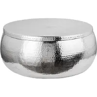 Invicta Table basse 70 cm argentée, design moderne pour le salon - ACHETER MAINTENANT