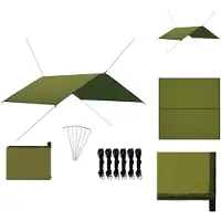 vidaXL - Bâche de protection extérieure, 4x4 mètres, verte - Parasols et protections solaires