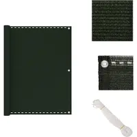 vidaXL : Pare-vue pour balcon, vert foncé, 120 x 300 cm, en HDPE - Parasols et protections solaires